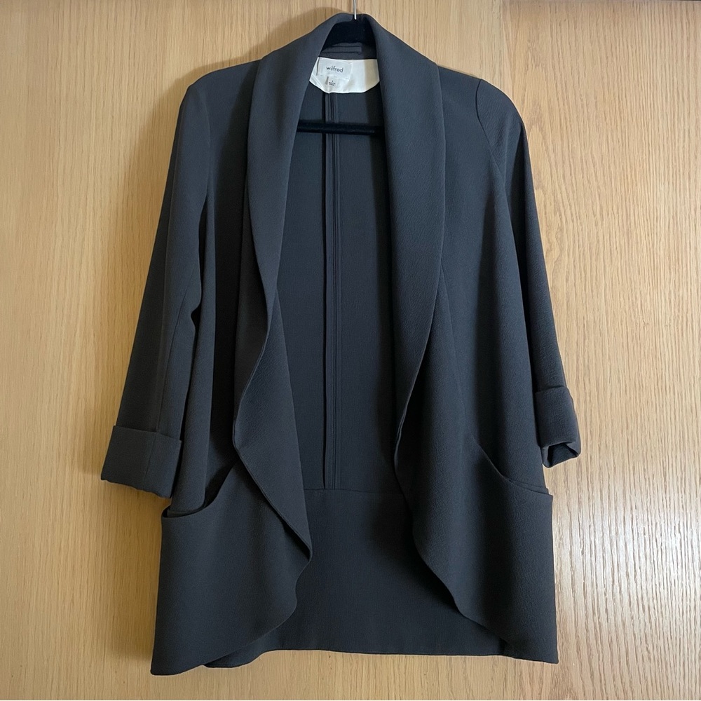 Aritzia Wilfred Gray Chevalier Blazer Jacket